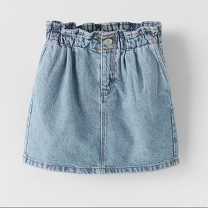 Zara Kids Serged denim skirt